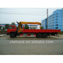 DongFeng 6x4 truck with crane,XCMG 12 tons crane